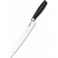 Кухонный хлебный нож Bker Core Professional Bread Knife, 220 мм, сталь X50CrMoV15, рукоять пластик купить в Омске