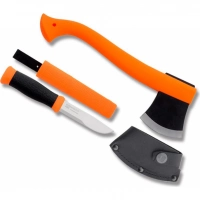 Набор Morakniv Outdoor Kit Orange, нож Morakniv 2000 нержавеющая сталь, цвет оранжевый + топор купить в Омске