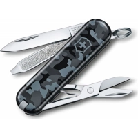 Нож перочинный Victorinox  Classic, сталь X55CrMo14, рукоять Cellidor®, синий камуфляж купить в Омске