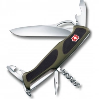 Нож перочинный Victorinox RangerGrip 61 0.9553.MC4 130мм 11 функций чёрно-зеленый купить в Омске