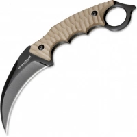 Нож с фиксированным клинком Magnum Spike Karambit — Boker 02SC028, сталь 440A EDP, рукоять стеклотекстолит G10, песочный купить в Омске