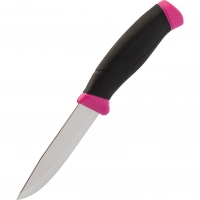 Нож с фиксированным лезвием Morakniv Companion Magenta, сталь Sandvik 12C27, рукоять резина/пластик, пурпурный купить в Омске