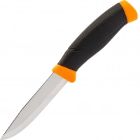 Нож с фиксированным лезвием Morakniv Companion Orange, сталь Sandvik 12C27, рукоять резина/пластик, оранжевый купить в Омске