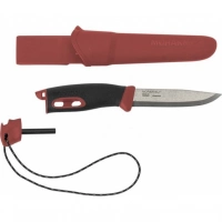 Нож с фиксированным лезвием Morakniv Companion Spark Black Red, сталь Sandvik 12C27, рукоять резина/пластик купить в Омске