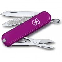 Нож Victorinox Classic SD Colors, Tasty Grape (0.6223.52G) пурпурный, 7 функций 58мм купить в Омске