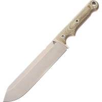 Нож White River FIRECRAFT 7 StoneWash, сталь CPM S35VN, рукоять серо-зеленая микарта, кожаный чехол купить в Омске