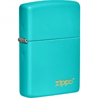 Зажигалка Classic Flat Turquoise ZIPPO Logo купить в Омске