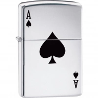 Зажигалка ZIPPO Armor™  Туз с покрытием High Polish Chrome купить в Омске