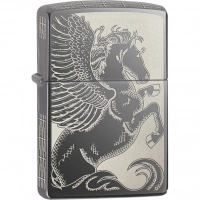 Зажигалка ZIPPO Classic Пегас с покрытием Black Ice® купить в Омске