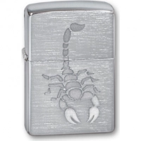 Зажигалка ZIPPO Scorpion Brushed Chrome, латунь с никеле-хром.покрыт., серебр., матов., 36х56х12 мм купить в Омске