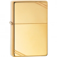 Зажигалка ZIPPO Vintage™ с покрытием High Polish Brass купить в Омске